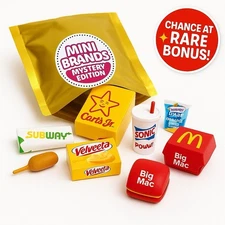 Mini Brands Mystery 10 Pk Bundle Disney McDonald’s Toys Food More Gift Ready