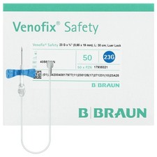 Schmetterlingskanüle Venofix Safety 23G 0,65 x 19 mm blau