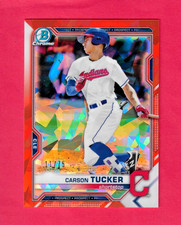 CARSON TUCKER 2021 Bowman Chrome Prospect Sapphire Edition ORANGE /75 BCP-77 Ind