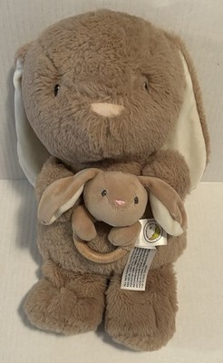 Animal Adventure Baby's First Spring Brown Bunny Rabbit Plush & Rattle
