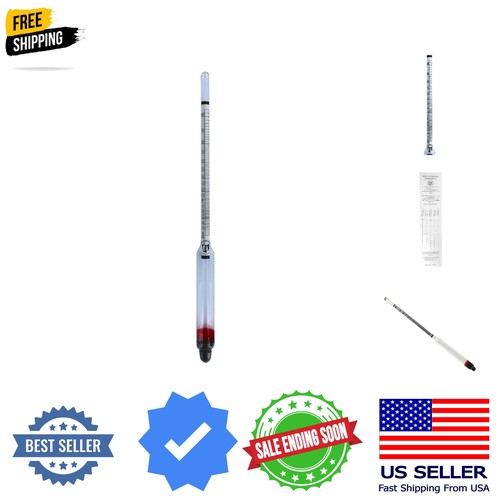 Hydrometer - Alcohol, 0-200 Proof and Tralle
