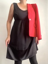 Simply Vera Vera Wang Little Black Women's Tunic Style Dress Satin Dinner Party