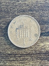 1976 UK United Kingdom Great Britain One 1 New Penny Actual Coin TB227*