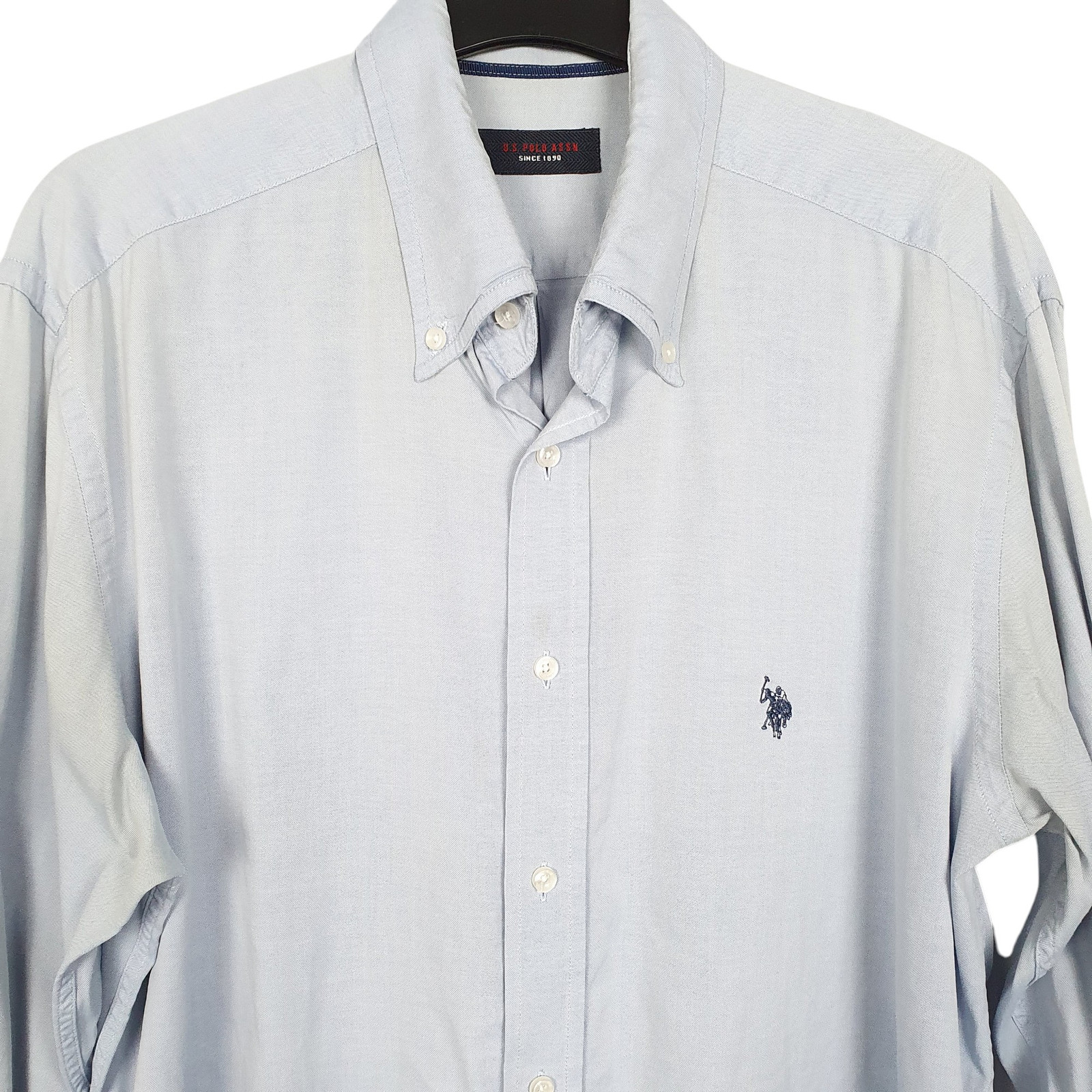 U.S. POLO ASSN. Blue Shirt Long Sleeve Casual Cotton Mens M image 4