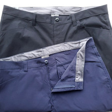 Lot of 2 Eddie Bauer Mens Tech Pants 40 x 32 Hiking Outdoor Navy Blue Black