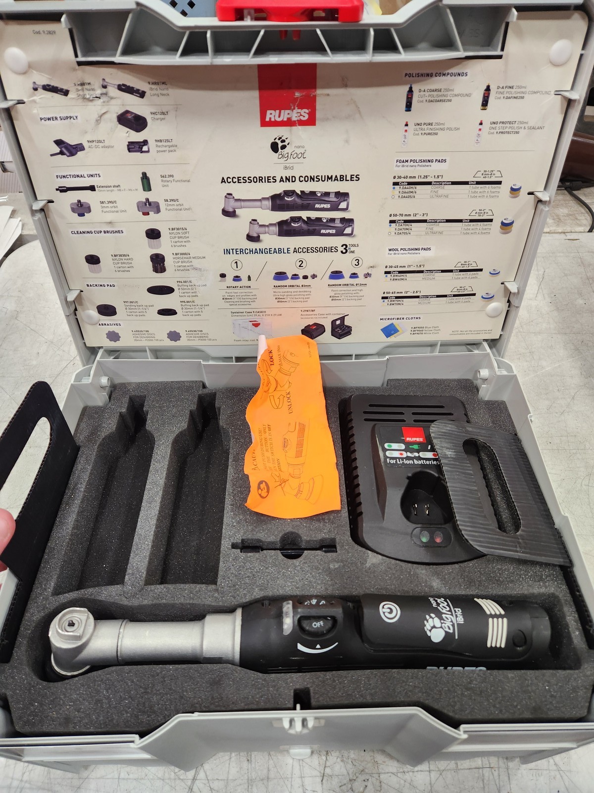 Clearance- RUPES Bigfoot Nano w/iBrid Long Neck Polisher Box