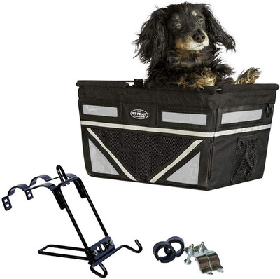 Pet-Pilot MAX Dog Bicycle Basket Carrier | 8 Color Options for Your Bike (Silver