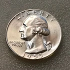 🟅 BU 1955 90% Silver Wash. 25¢ - 71-Year-Old Coin