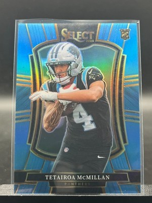 2025 Panini Select Tetairoa McMillan #144 RC Premier Level Light Blue 92/99