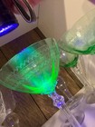 Vintage Fostoria "Versailles" Green Etched Champagne Coupe Set of 4 — photo 2