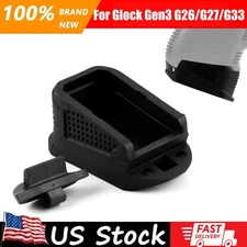 For Glock 26 27 33 Gen 3 +1/+2 rd Mag azine Base Plate Finger Extension Polymer