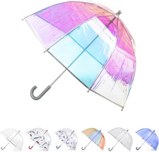 Kids Pinch Proof Bubble Umbrella with Enhanced Visibility