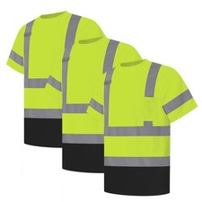 Hi Vis Shirts for Men, High Visibility Shirt, Safety Reflective Work Shirts f...
