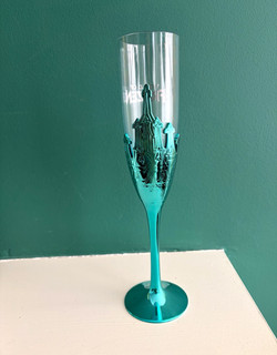 Disneyland Paris World of Frozen Blue Champagne Flute Glass