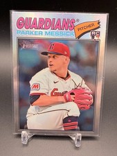 2026 Topps Heritage CHROME REFRACTOR Parker Messick ROOKIE #242 - Guardians