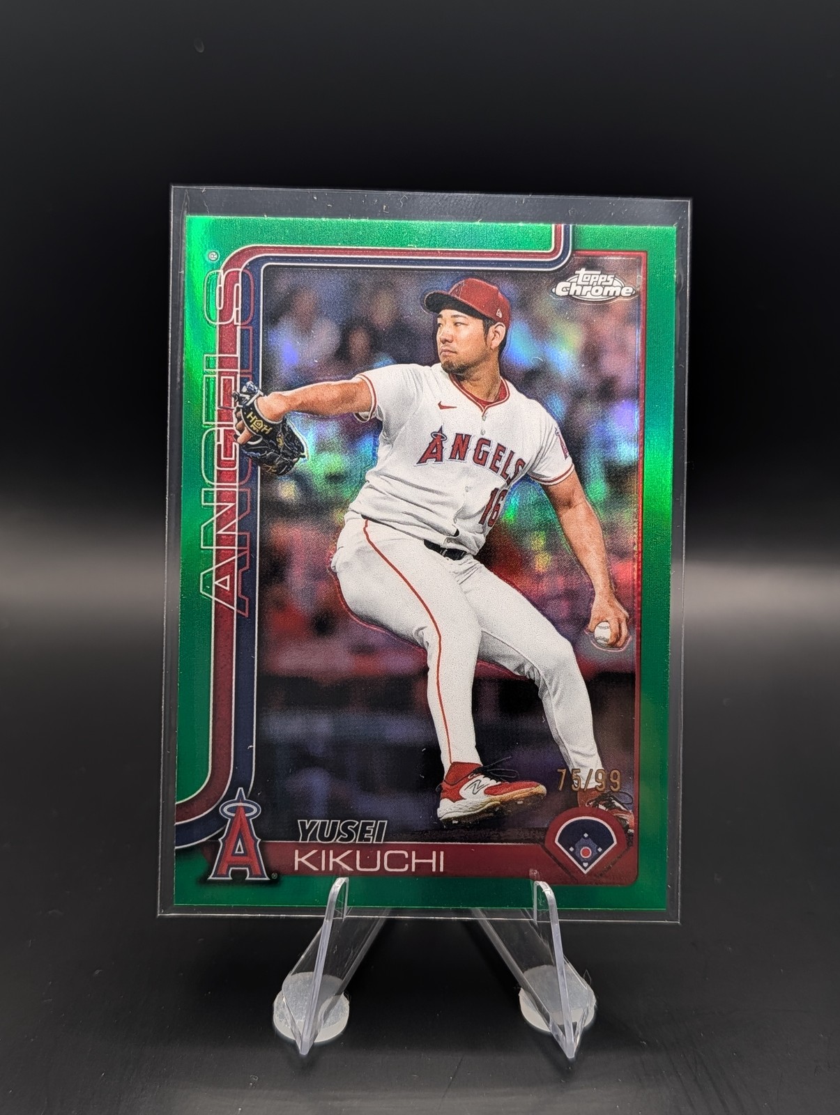 2025 Topps Chrome Update #USC59 Yusei Kikuchi Green Refractor /99