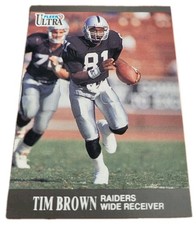 1991 Fleer Ultra #77 Tim Brown Los Angeles Raiders NFL Football Card (Q0