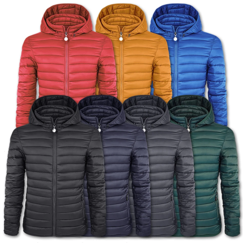 Piumino Uomo 100 Grammi Giubbotto Con Cappuccio Giacca Giubbino Invernale VEQUE - Immagine 3 di 4