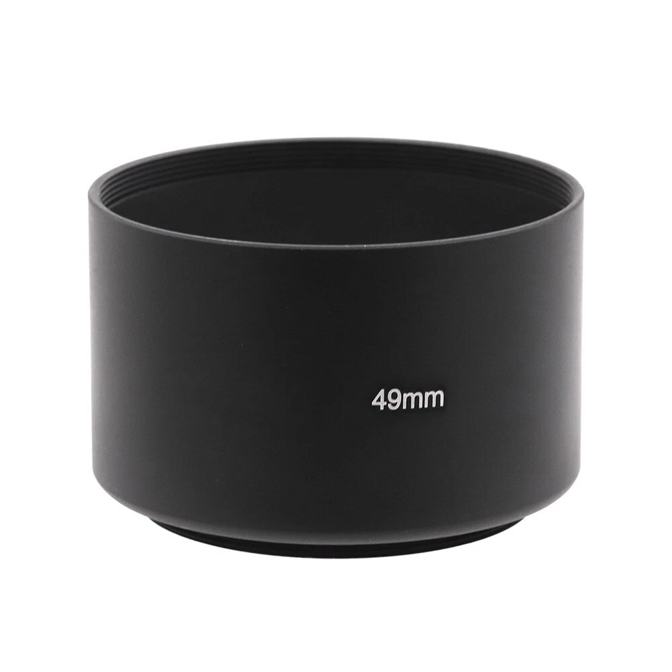 Teleobjetivo de metal parasol atornillado 49/52/55/58/62/67/72/77/82 mm rosca de lente Foto 3 de 4