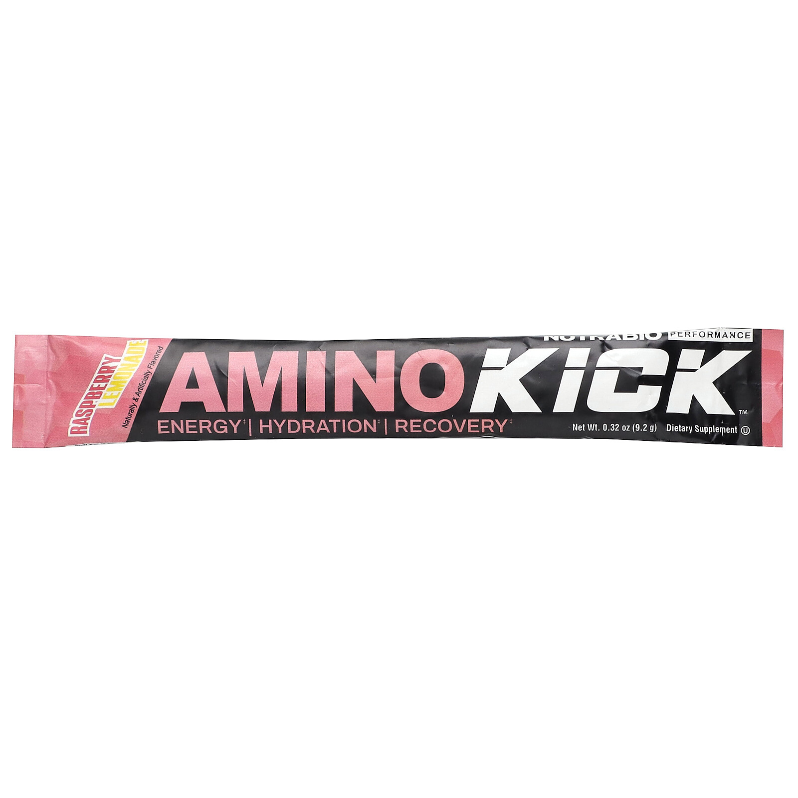Amino Kick, Малиновый лимонад, 1 упаковка в стиках, 0,32 унции (9,2 г)