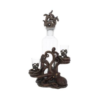 Tentacle Temptation Octopus Tintenfischflasche und Schnapsglashalter
