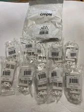 10Pcs White 1 2 3 4 Ports Single Gang Decora Wall Plate Insert for Keystone Jack