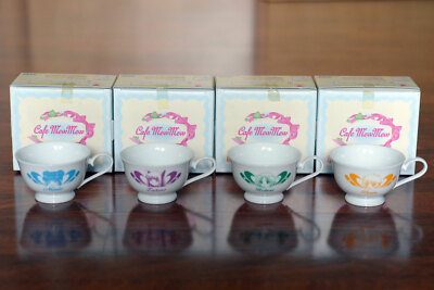 CAFE MEW MEW 4x TEA CUP FULL SET from Japan SEGA2002 NEW ANIME MANGA MERCHANDISE