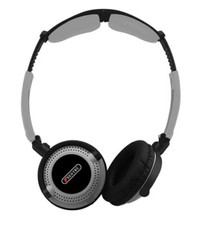 Sentry Folding Rubberized Headphones in Silver HO409 - New