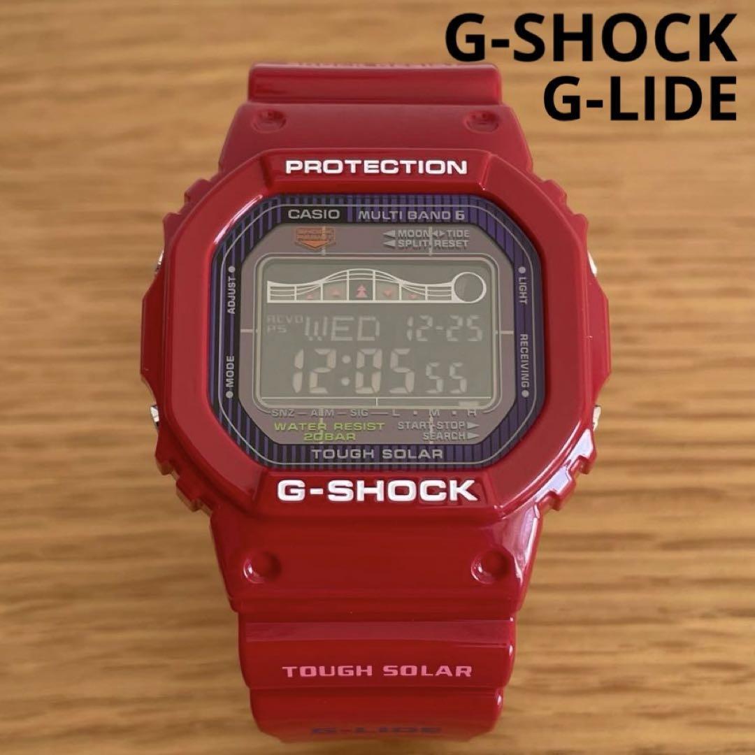 ★美品★CASIO G-SHOCK  G-LIDE GWX-5600C 赤 カシオ CASIO G-SHOCK Gショック 腕時計 GWX-5600C-4JF G-LIDE(G