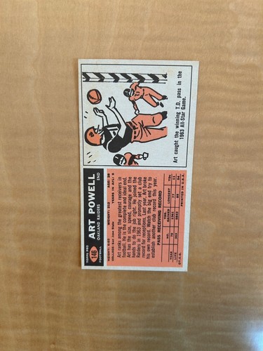 1965 TOPPS FOOTBALL #146 ART POWELL!! NR-MINT!! $1 SHIPPING!! - Picture 2 of 2