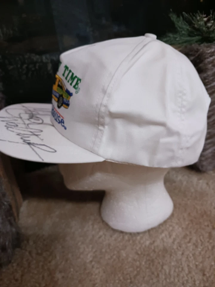 Sombrero autografiado Michael Waltrip Country Time Maxwell House Bahari Racing NASCAR Foto 3 de 4