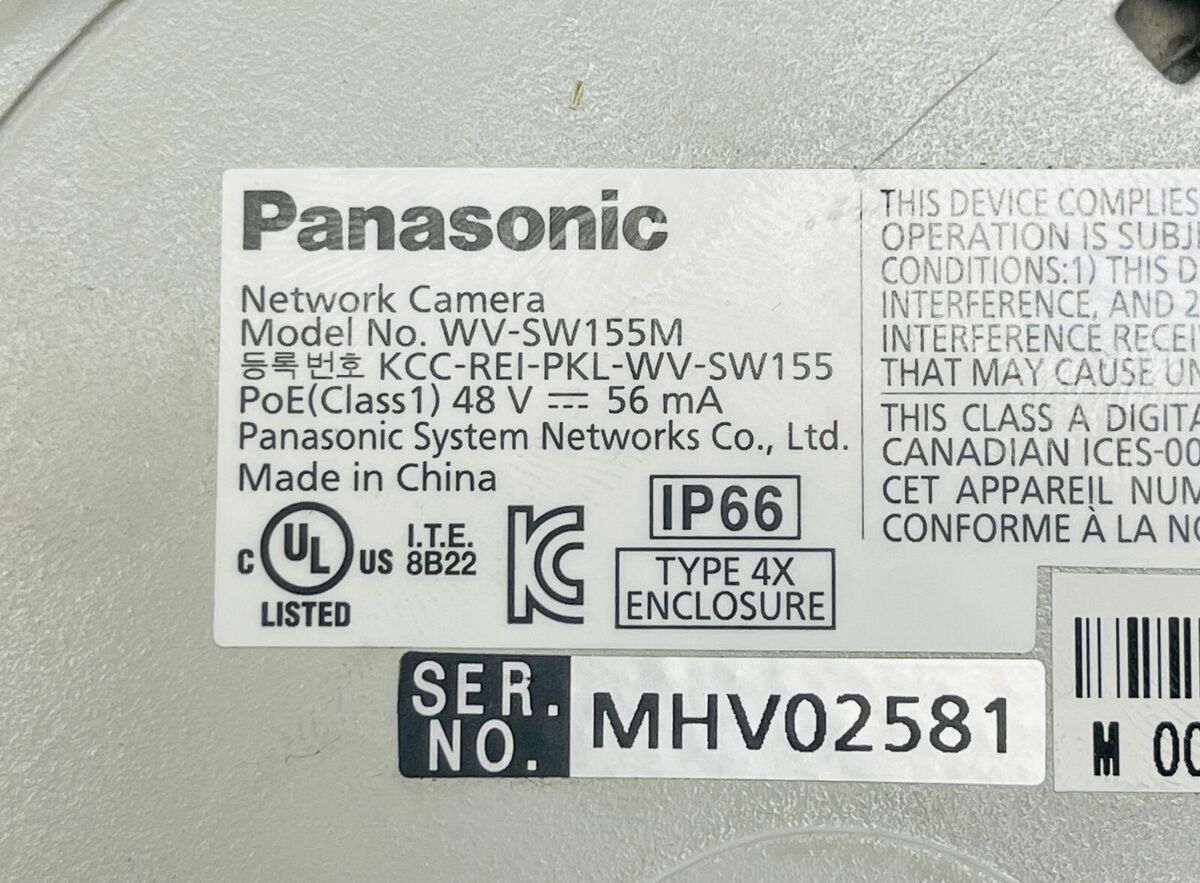 Panasonic WV-SW155 Network Camera for sale online | eBay Panasonic WV-SW155 Network Camera for sale online | eBay
