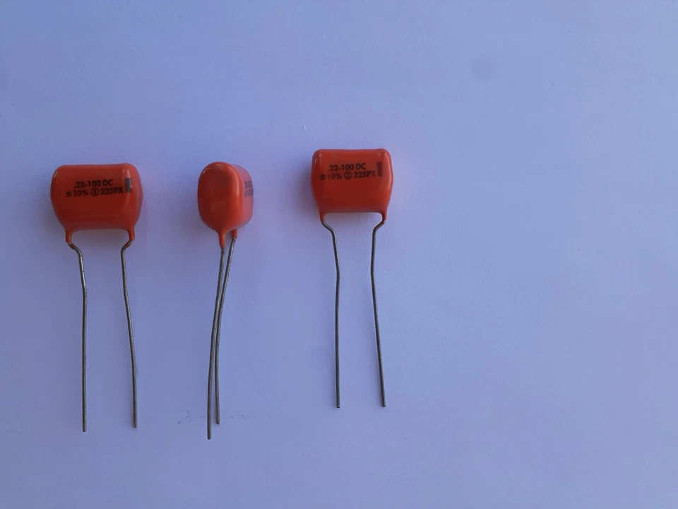 Condensador de caída naranja .22uF 10% 100Vdc tipo 225PX película/lámina de poliéster 110 piezas Foto 3 de 4