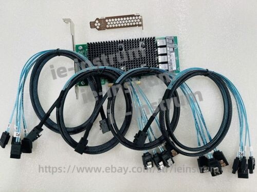 Lenovo 430-16i 9400-16i 12Gb/s NVMe IT Tri-Mode HBA PCIe +4*SFF-8643 SATA Cable - Picture 2 of 4