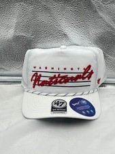 Washington Nationals MLB '47 White Script Hitch Rope Adjustable Snapback Hat