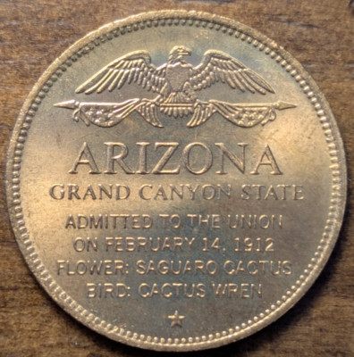 1912 Phoenix, Arizona Grand Canyon 48th State Saguaro Cactus Flower ...