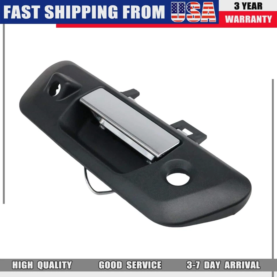 Rear Tailgate Handle W Key+Camera Hole Black For 2015-2019 Nissan NP300 Frontier - Image 3 of 4