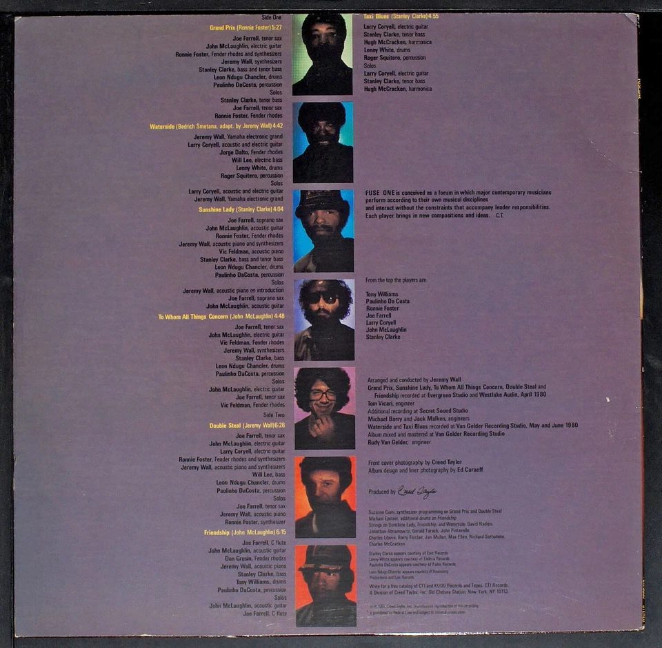 Fuse One (CTI Artists) - original LP record [NHA4-059] USA - Image 2 of 4