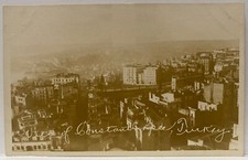Real Photo Postcard RPPC Aerial View of Constantinople TURKEY now Istanbul