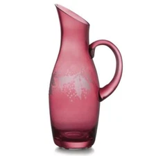 Arte Italica Natale Glass Pitcher NEW without Box