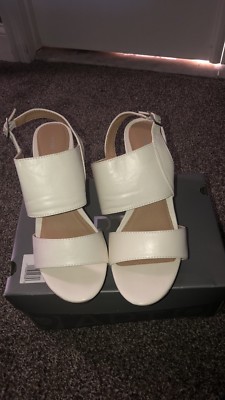 women's white Jensen platform wedge sandal