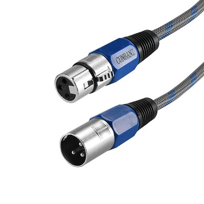 XLR-Kabel 6 m Mikrofon-Verlängerungskabel Stecker auf Buchse symmetrisch 3 Pin Patch 20 Fuß