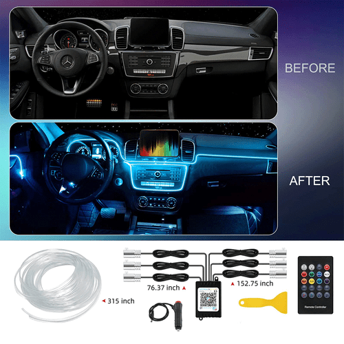 Auto Innenraum Umgebungslicht 6APP Control Auto Dekoration Atmosphäre Licht Kit - Bild 14 von 23