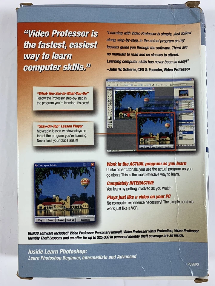 Learn Photoshop Software Video Professor 3 Disc Set PC CD-Rom As Seen On TV New  - Image 2 of 2