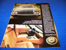 1983 JAGUAR XJ-S "A CAR BUILT TO PROVE..".1-PAGE SALES AD (675JJ)