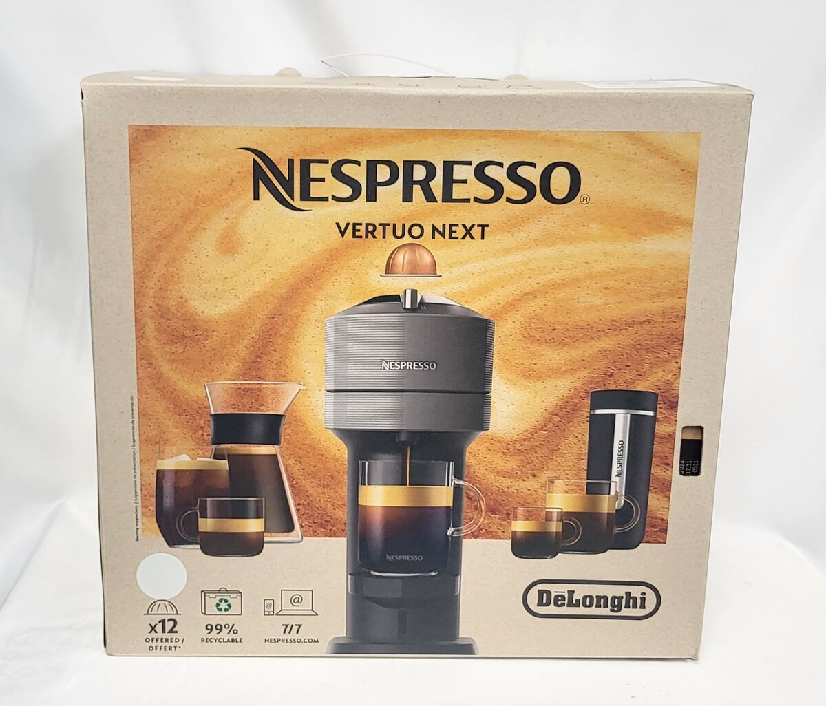 NEW, NESPRESSO Vertuo Next Coffee & Espresso Machine by De NEW, NESPRESSO Vertuo Next Coffee & Espresso Machine by De