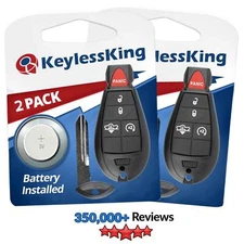 2x Fits 2013 2014 2015 2016 2017 2018 Dodge Ram Entry Remote Start Key GQ4-53T