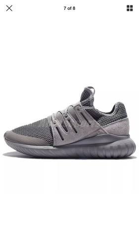 ADIDAS ORIGINALS TUBULAR RADIAL CHARCOAL SOLID GREY MEN'S SNEAKERS S76718 SZ 6 - Picture 3 of 5