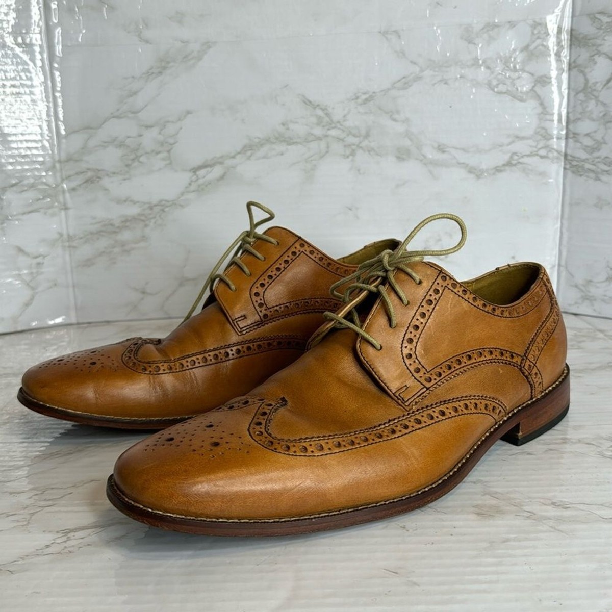 Cole Haan Air Giraldo Oxfords Dress Shoes Mens Size M Brown Leather  Wingtip