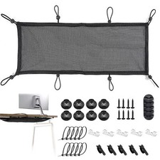 Under Desk Cable Management Net 36pcs Under Table Cord Management Mesh Organizer